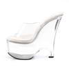 Pleaser - BEAU601 Wedges - Transparent/White Product image